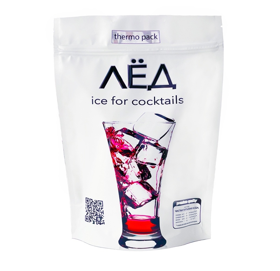 

Лед для напитков Nice Ice из очищенной питьевой воды 1 кг