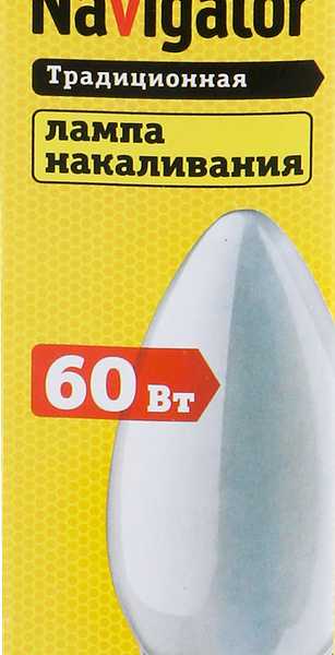 Лампа накаливания NAVIGATOR 60Вт Е27, матовая, свеча