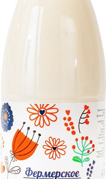 Молоко Фермерское пастеризованное топленое 3,5%