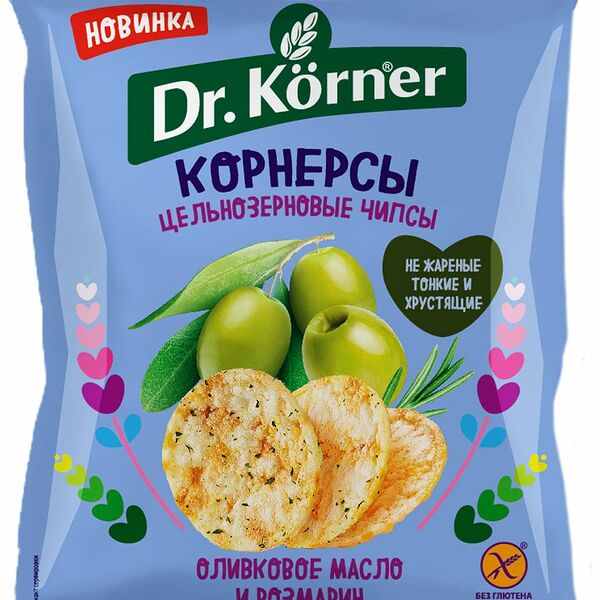Чипсы цельнозерновые Dr. Körner Корнерсы Оливковое масло и розмарин 50 г