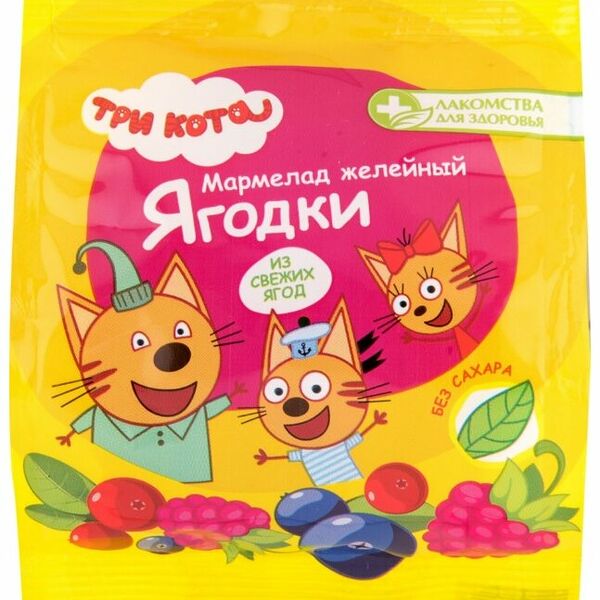 Мармелад желейный Лакомства для здоровья Три кота Ягодки