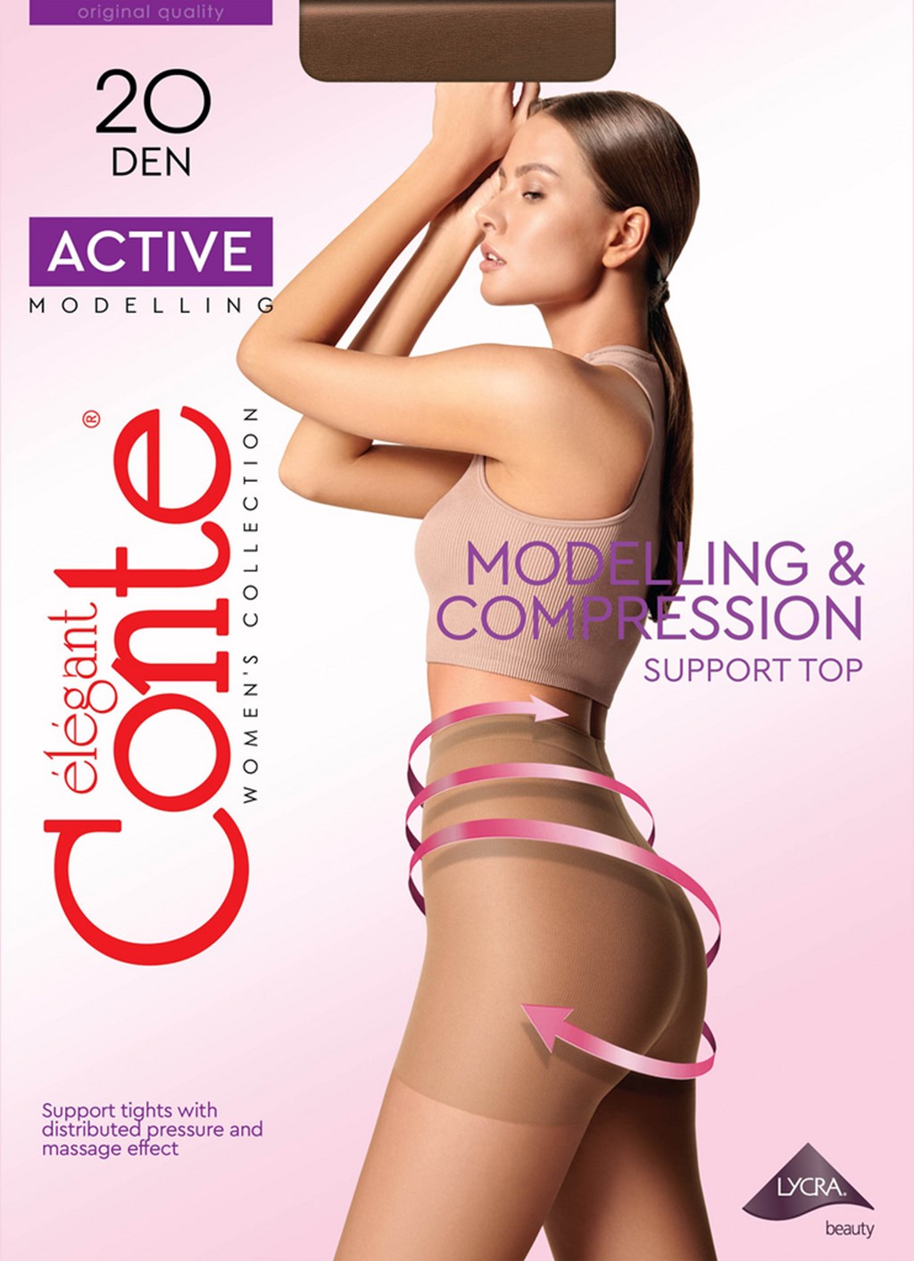 

Колготки женские CONTE Active 20 den bronzo р.5