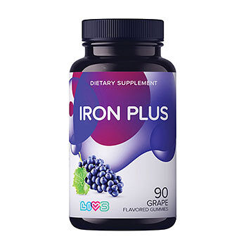 Livs Комплекс железа и мультивитаминов пастилки жевательные со вкусом винограда 90 шт