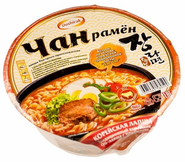 Лапша быстрого приготовления Doshirak Чан Рамен со вкусом говядины