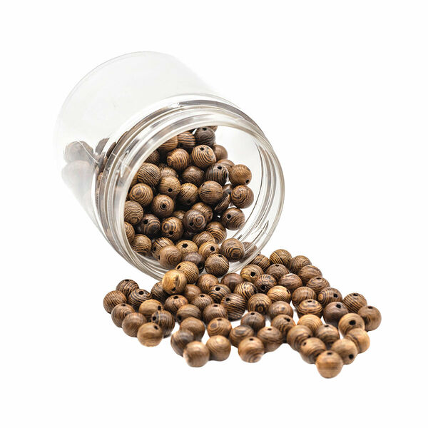 Бусины из древесины венге 8мм, 60гр (230+/-10шт), Astra&Craft