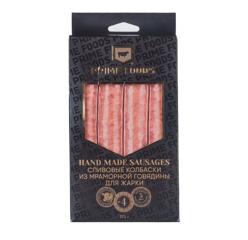 

Колбаски Prime Foods из мраморной говядины для жарки со сливой 370 г