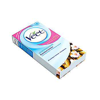 Полоски для депиляции Veet для чувствительной кожи 12шт 