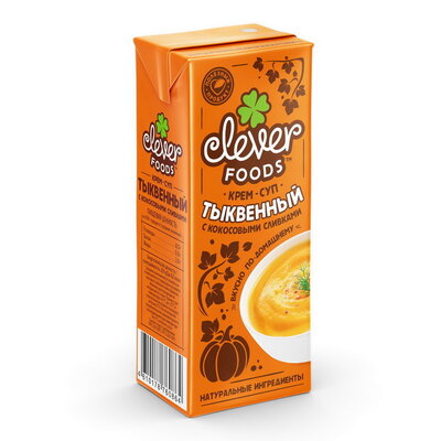 Крем-суп тыквенный Clever Foods с Кокосовыми сливками 200мл