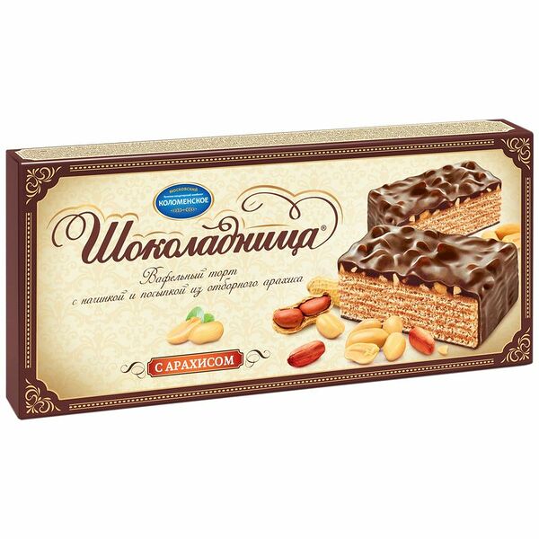 Торт вафельный Шоколадница с арахисом, 230г