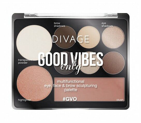 Палетка для лица корректирующая Divage Good Vibes Only, оттенок № 1