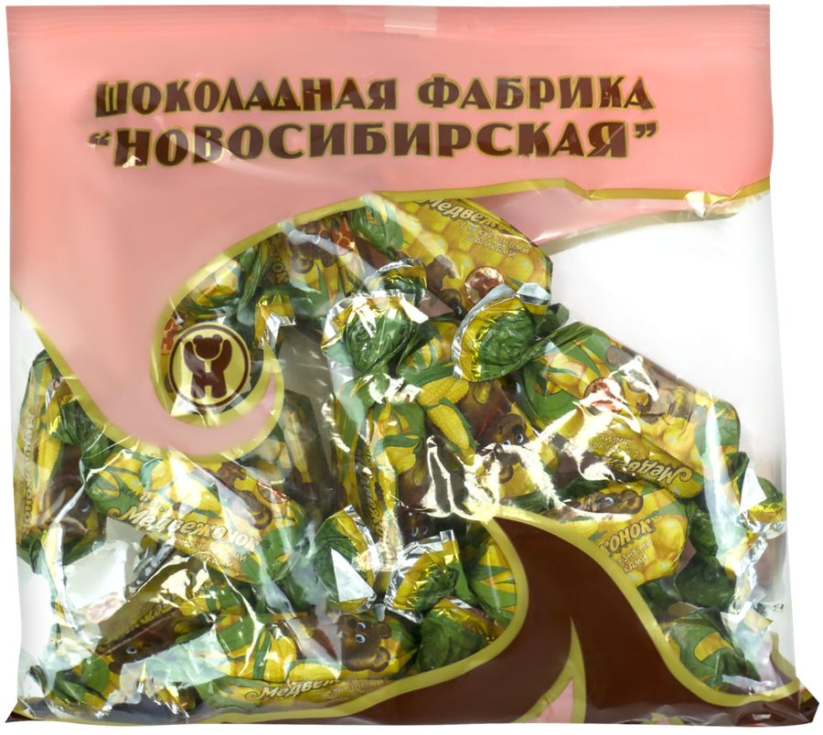 

Конфеты Новосибирская шоколадная фабрика медвежонок с кукурузными шариками 200г