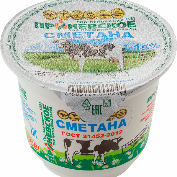 Сметана Приневское 15%