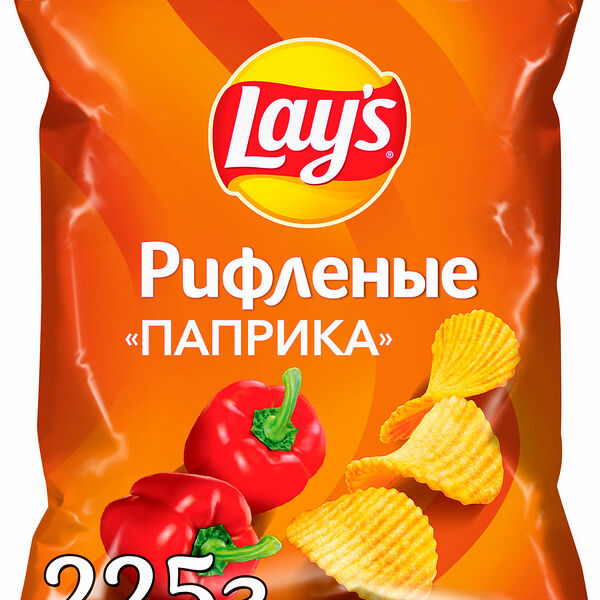 Чипсы рифленые Lays Паприка