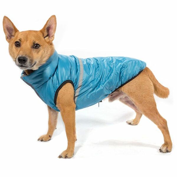 Жилет для собак Gamma двухсторонний, Аквамарин, XS 22х33см