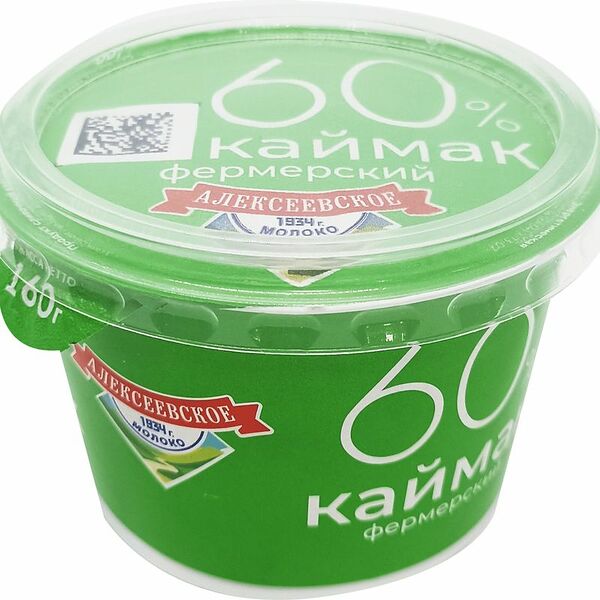 Каймак Алексеевское молоко 60%
