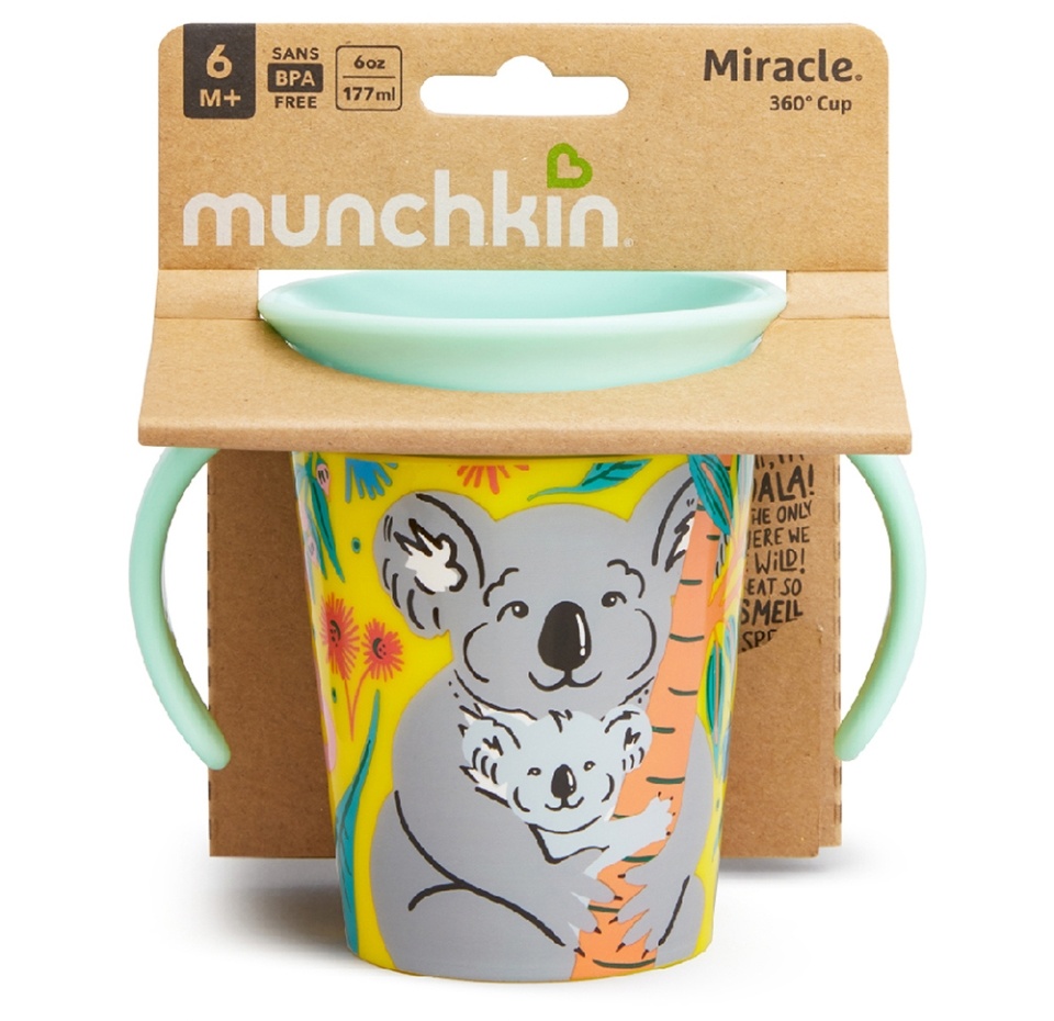 

Поильник-непроливайка с ручками «Коала» Miracle 360° ЭКО, Munchkin, 177 мл, Китай