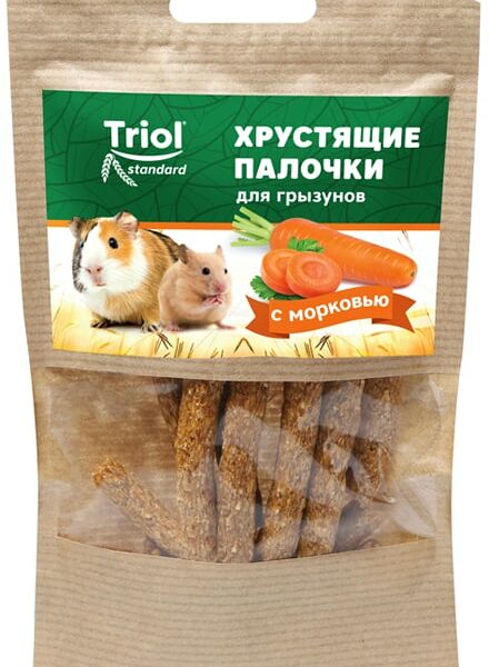 Лакомство Тriol Standard хрустящие палочки для грызунов с морковью 30г