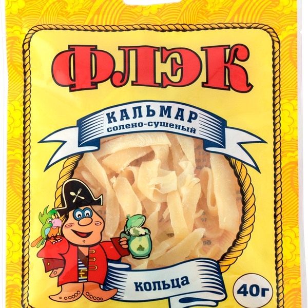 Кальмар ФЛЭК соленый сушеный кольца