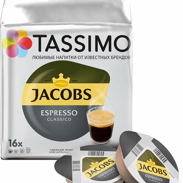 Кофе в капсулах Jacobs Espresso Classico Tassimo, 16 шт.