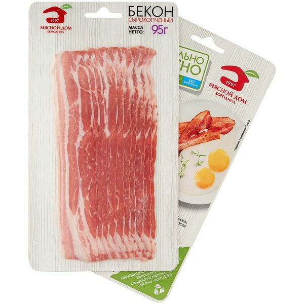 Бекон свиной Мясной дом Бородина сырокопченый 95 г