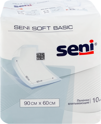 

Пеленки впитывающие Seni Soft Basic 90 см x 60 см 10 шт.
