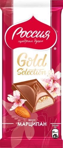 

Шоколад Россия - Щедрая душа! Молочный Gold Selection Марципан, 80 г