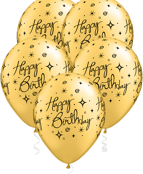 Шары воздушные Пакетико хром с рисунком Party 5шт