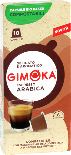 

Кофе молотый в капсулах Gimoka Nespresso Classic Bio 100% Arabica, 10 капсул