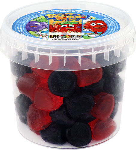 

Мармелад жевательный Fashion Fruit желейный в форме ягоды 250 г