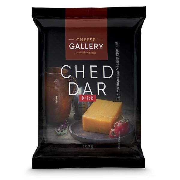 Сыр полутвердый Cheese Gallery Чеддер красный 50% 200г