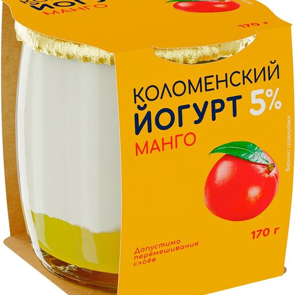 Йогурт Коломенский Манго 5% 170 г