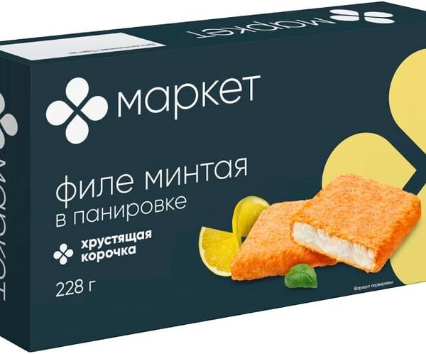 Филе минтая Маркет в панировке мороженое 228г