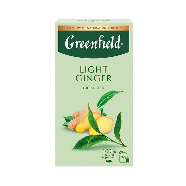 Чай зеленый Greenfield Light Ginger с имбирем 20*1,7г