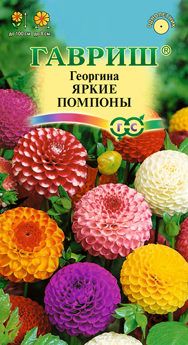 Семена ГАВРИШ Георгина Яркие помпоны, Арт. 10006617, 0,2г