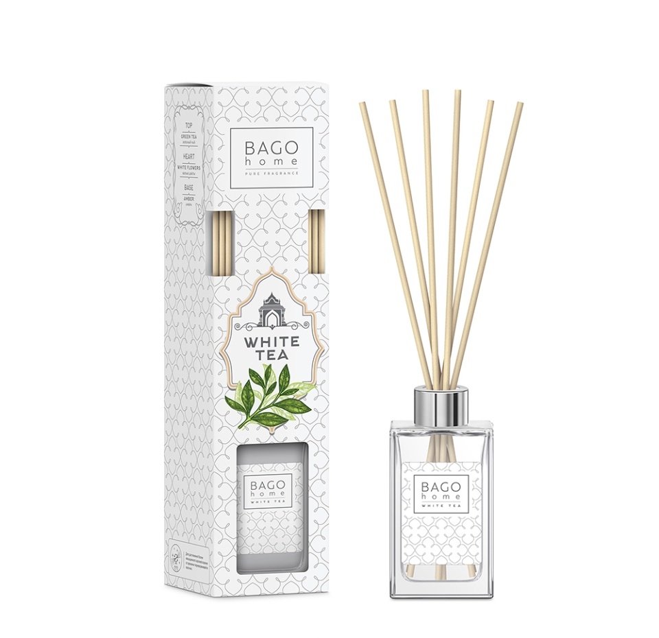 

Диффузор ароматический Bago home Белый чай 75 мл, Россия