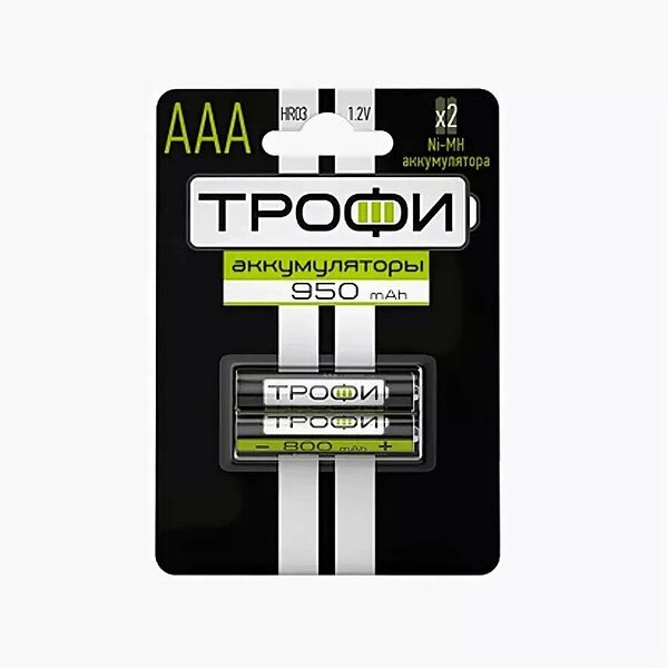 Аккумулятор Трофи ААА HR03 2 шт.