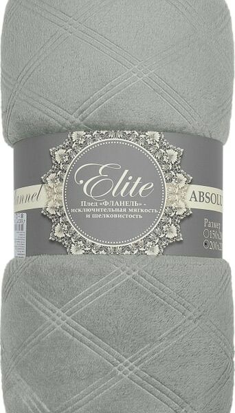 Плед фланель тисненый Серый 200*220см