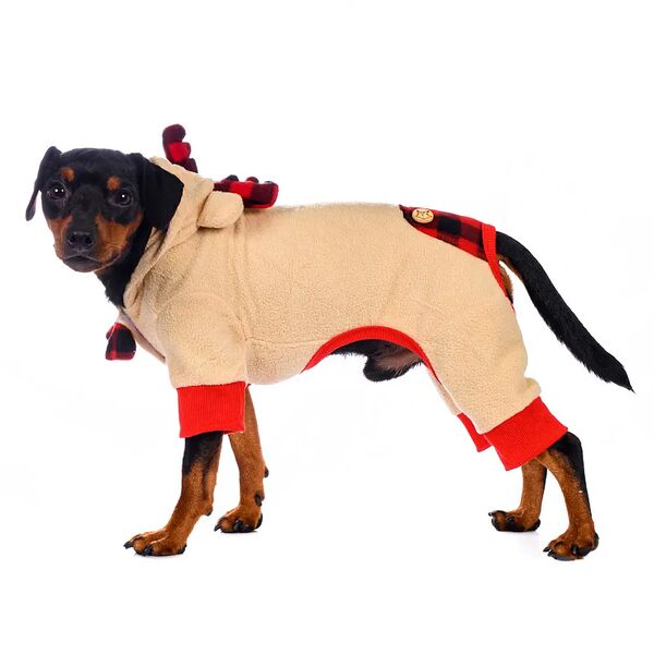 Костюм для собак L бежевый (унисекс)