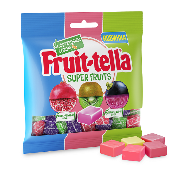 Жевательные конфеты Fruittella Суперфрукты 70г Van Melle