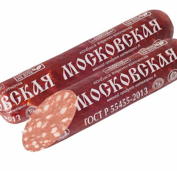 Колбаса Брянский МК Московская варено-копченая 300г