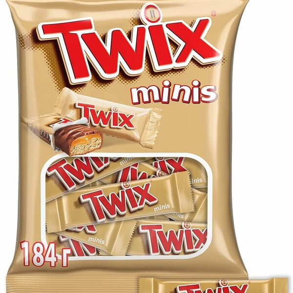 Конфеты шоколадные с карамелью Twix Minis (Твикс Минис) ТМ Twix (Твикс)