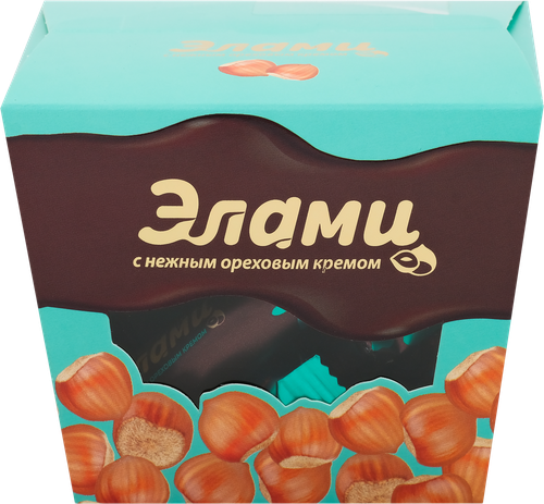 

Конфеты ЭЛАМИ Глазированные с ореховой начинкой, весовые