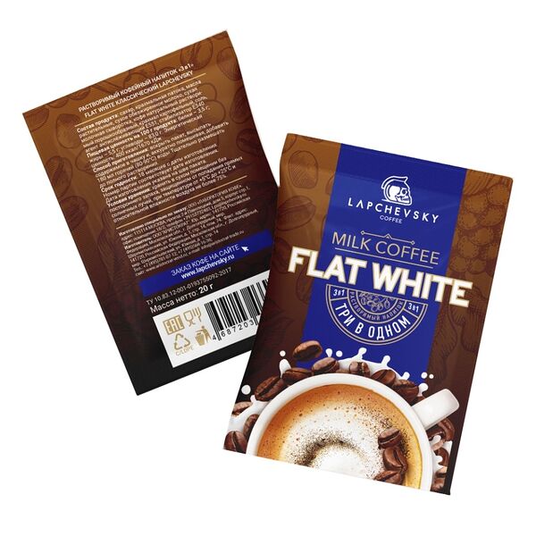 Кофейный напиток LAPCHEVSKY Flat White растворимый 