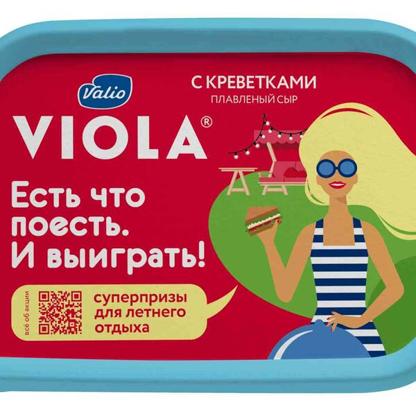 Сыр плавленый Viola с креветками 35%