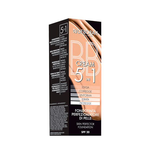 Тональный ВВ-крем Deborah Milano BB Cream 5 in 1 Skin Perfector Foundation т.01 Белоснежный 