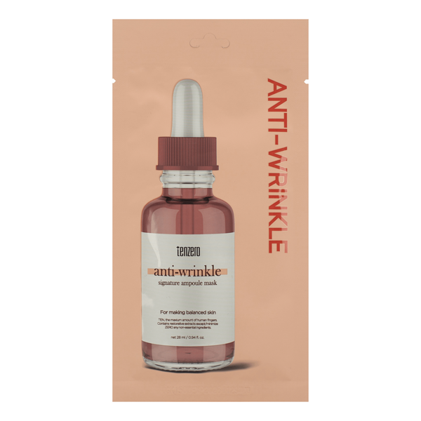 Маска тканевая для лица Tenzero Омолаживающая, с цветочными экстрактами