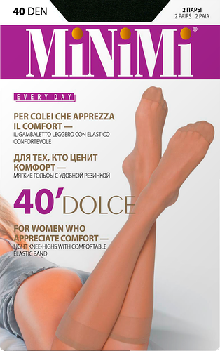 Гольфы женские MINIMI 40 den nero 0, Арт. gamb. DOLCE 40, 2пары