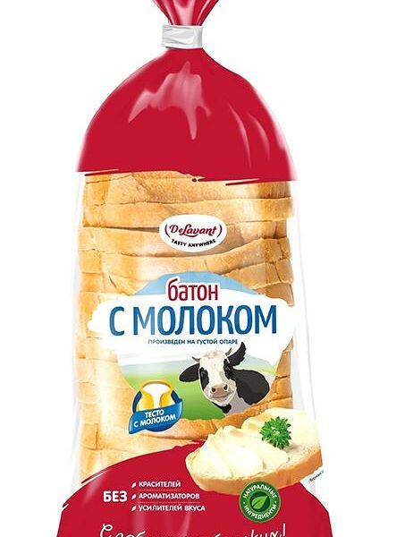 Батон Золотой Колобок с молоком в нарезку