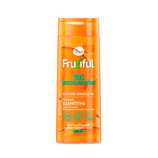 Шампунь для волос 7 DAYS Frutiful SOS Восстановление Против Ломкости 400 мл