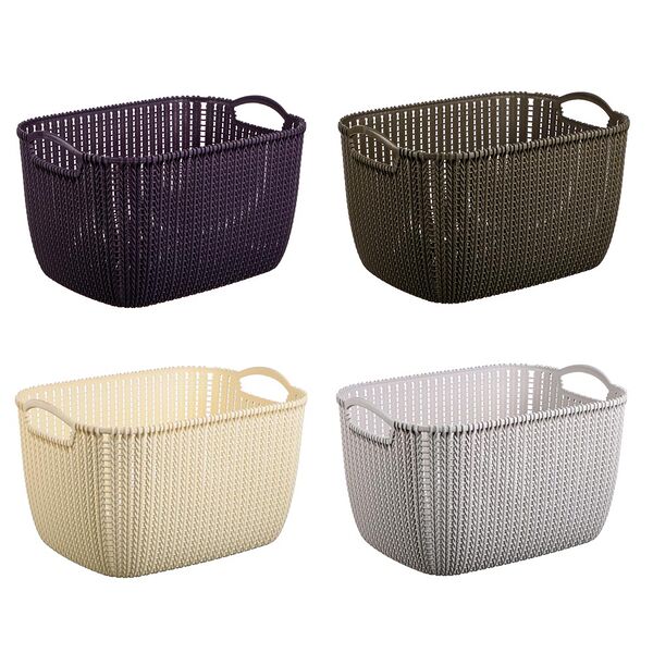 Vetta корзинка вязаная, пластик, 38х28х23см, 4 цвета